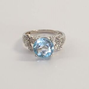 Sky Blue Topaz 3 Carats Ring Size 7